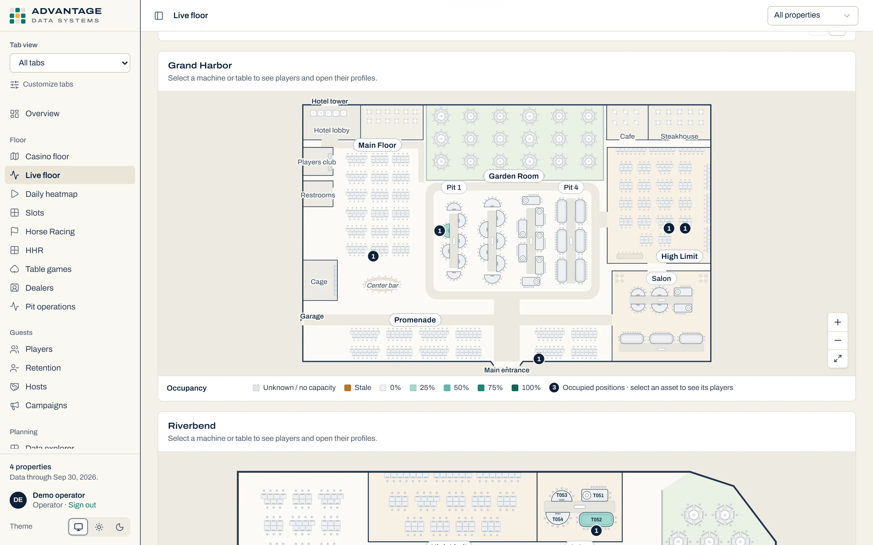 Live floor in Advantage Data Systems
